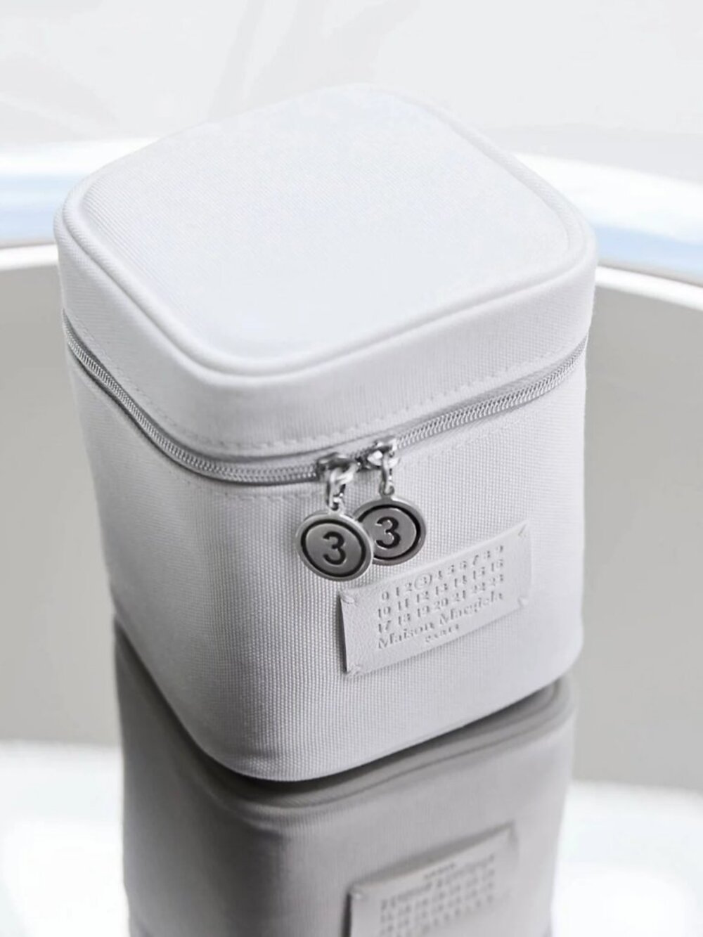 Maison Margiela White Vanity Case Bag with Mirror NEW